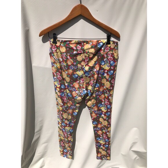 LulaRoe Disney Women's Daisy Duck  Allover Print High-Rise Leggings Size Curvy - Picture 5 of 6